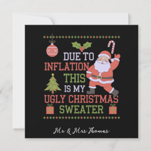 Invitación Debido a la inflación, este es mi suéter Navidad f