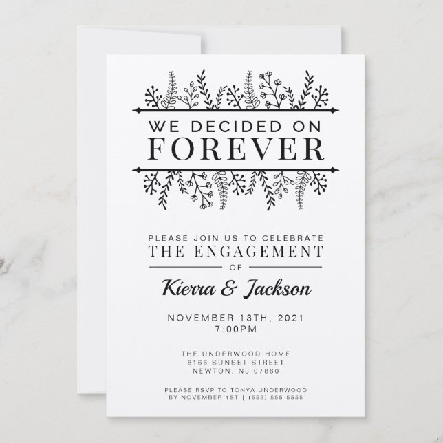 Invitación Decidimos Forever Engagement Invitation (Anverso)