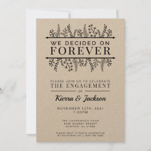 Invitación Decidimos Forever Engagement Invitation