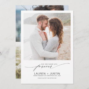 Invitación Decidimos por el compromiso de foto de Forever Bla