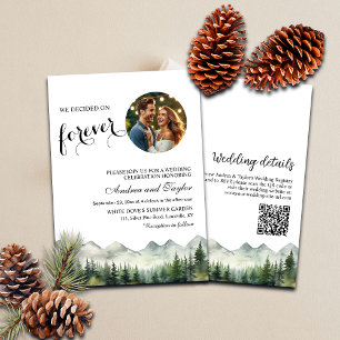Invitación Decidimos por Forever QR Code and Photo Boda