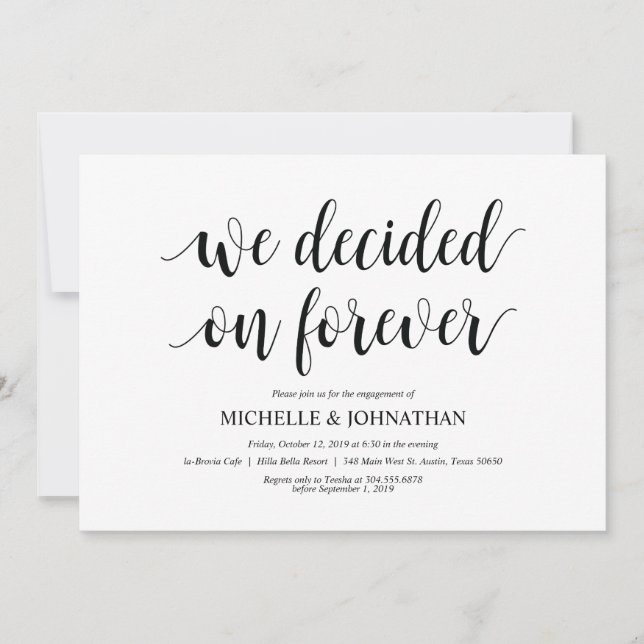 Invitación Decidimos por siempre, el Partido de Compromiso in (Anverso)