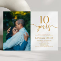 Décimo aniversario Boda de Champagne minimalista