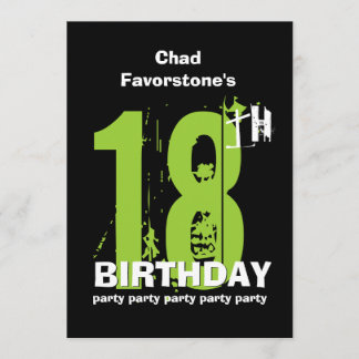 Invitación décimo octavo Fiesta de cumpleaños resistida