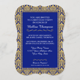 Invitación décimo quinto Estilo atractivo de Gatsby de la