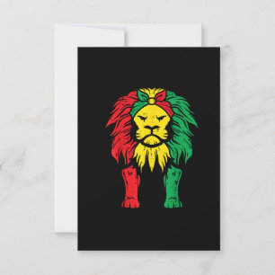 Invitación Decimoctavo León Africano Rasta Reggae Hombres Muj