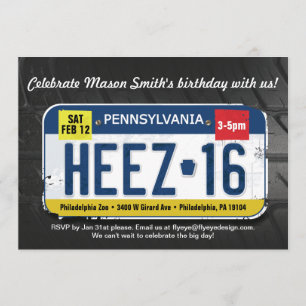 Invitación Décimosexto licencia Invitatio de Pennsylvania del