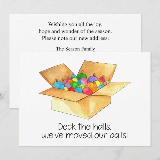 Invitación ¡Deck los pasillos, hemos movido nuestras bolas! (Anverso / Reverso)