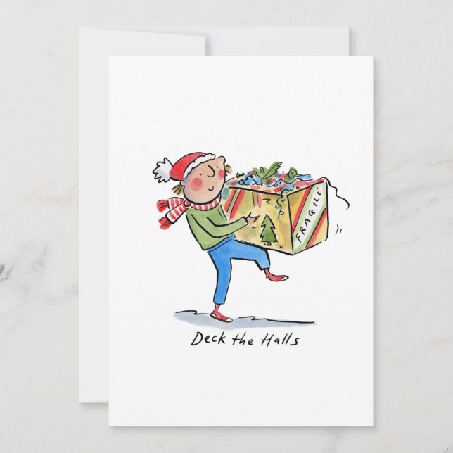 Invitación Deck the Halls (Anverso)