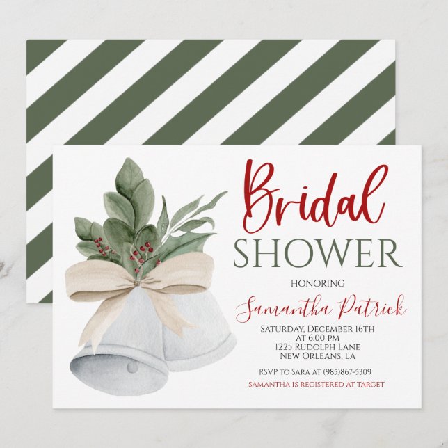 Invitación Deck the Halls Bridal Shower Invitation (Anverso / Reverso)