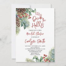 Deck the Halls Bridal Shower Invitation