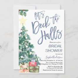Invitación Deck the Halls Winter Navidades Bridal Shower