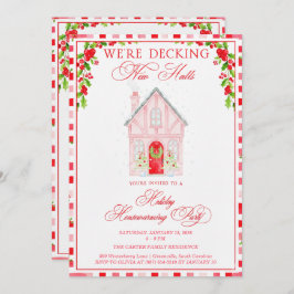 Invitación Decking New Halls Christmas Housewarming