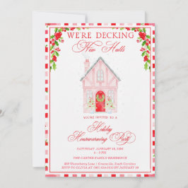 Invitación Decking New Halls Christmas Housewarming