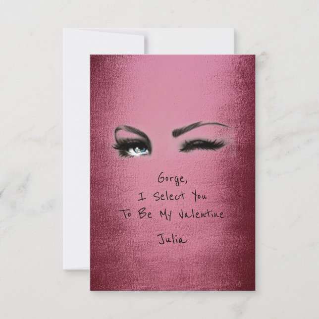 Invitación Declaración de amor de Marilyn Monroe Burgundy Val (Anverso)