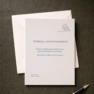 Invitación Declaración de Boda Civil   Declaración de Boda No