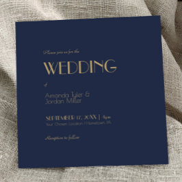 Invitación Deco de tipo de oro | Boda de la Plaza de la Marin