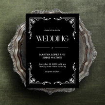 Deco Moderno | Boda elegante de onix negro y blanc