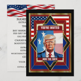 Invitación Deco patriótico de EE.UU.