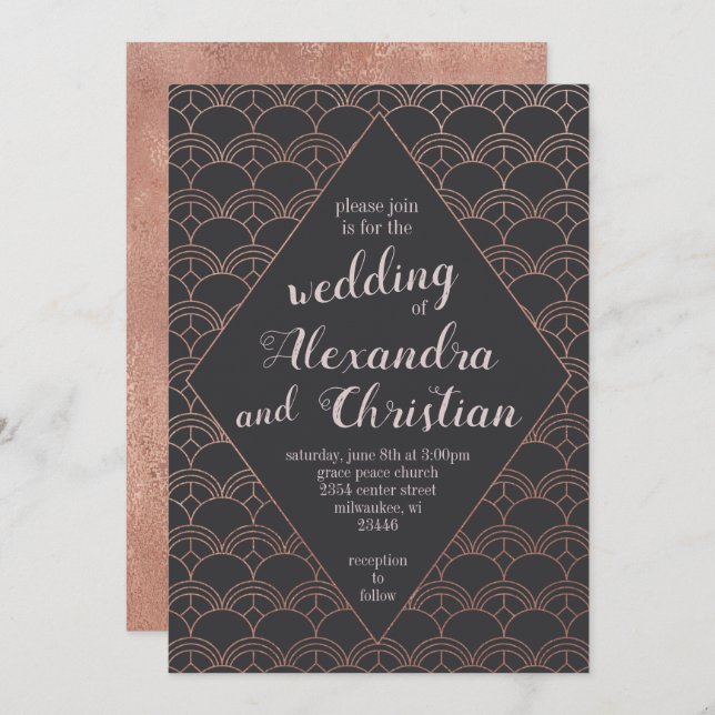 Invitación Deco Vibes (Anverso / Reverso)