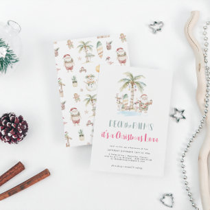 Invitación Decora las Palmeras   Fiesta Tropical Luau de Navi