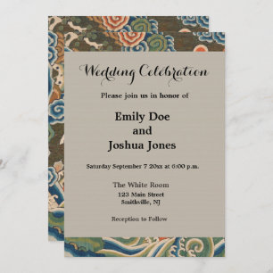 Invitación Decoración antigua china de aves