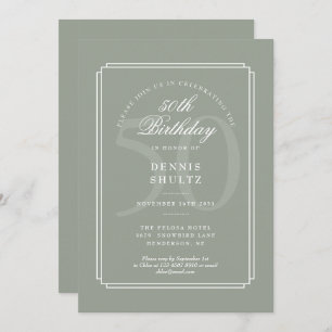 Invitación Decoración clásica Vestido y blanco 50 cumpleaños