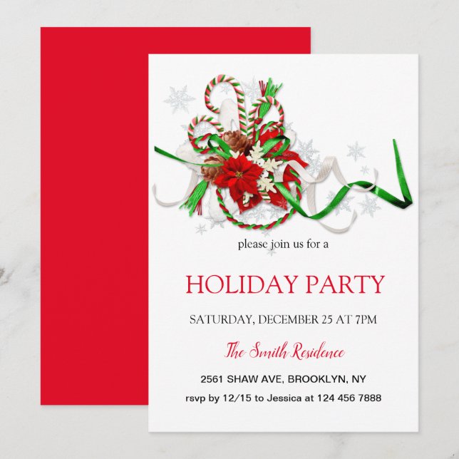 Invitación Decoración de Año Nuevo, pop loli, estrella de los (Anverso / Reverso)