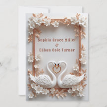 💍 Decoración de Boda Corazón de Cisne con Marco F