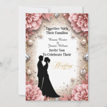 🌷 Decoración de boda de oro floral de melocotón d