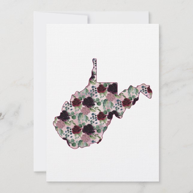 Invitación Decoración de boda de WV (Anverso)