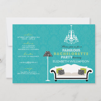 Invitación Decoración de cebra elegante Invite a la Bachelore