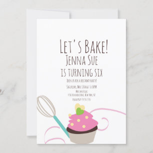Invitación Decoración de Cupcakes de Cumpleaños con Purpurina