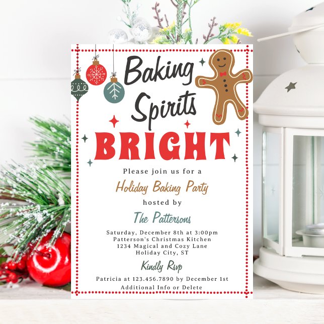 Invitación Decoración de Galletas de Navidad: Horneando Espír (Subido por el creador)