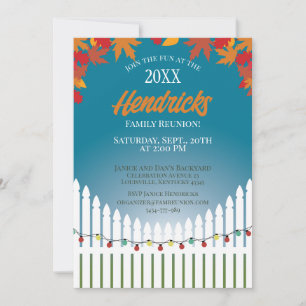 Invitación Decoración de la cerca de la Reunión de la Familia