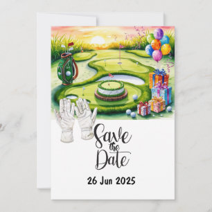 Invitación Decoración de la fiesta de cumpleaños del golf en