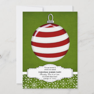 Invitación Decoración de los navidades (verde)