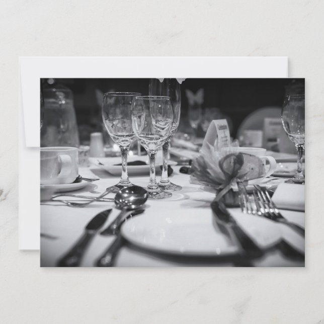 Invitación Decoración de Mesa de Boda (Anverso)