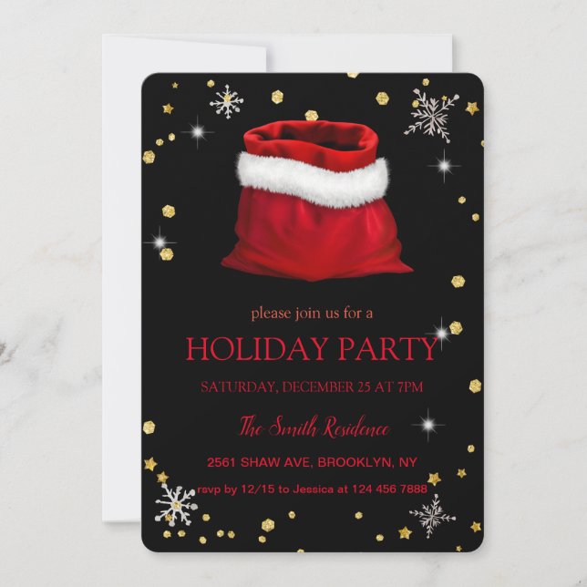 Invitación Decoración de navidades , Navidades (Anverso)