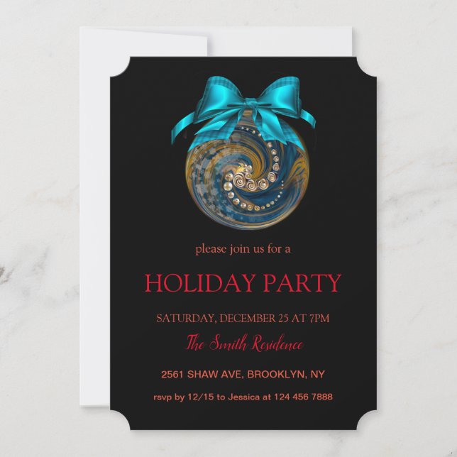 Invitación Decoración de navidades , Navidades (Anverso)