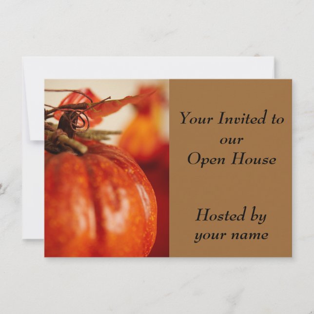 Invitación Decoración de otoño - (Anverso)