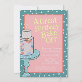 Invitación Decoración De Pastel De Cumpleaños