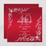 Invitación Decoración de rubí 40° aniversario Boda<br><div class="desc">Elegante y elegante 40° Aniversario Boda de la invitación. Hermoso y elegante rubí y florecientes decoraciones de esquina en un fondo rojo bonito. Todo el texto es totalmente personalizable para satisfacer sus necesidades. Si necesitas ayuda para personalizar de tu producto o quieres productos a juego, por favor contacta conmigo a...</div>