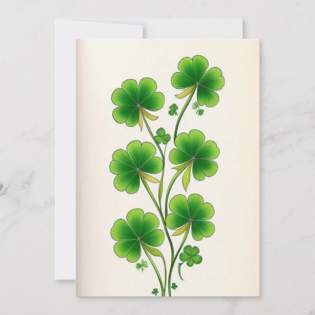 Invitación Decoración de Shamrock (Anverso)