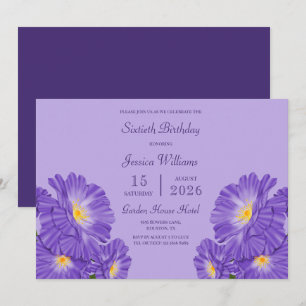 Invitación Decoración de Vinca para 60 Cumpleaños