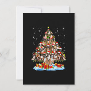 Invitación Decoración del árbol de Navidad del perro Boxeador