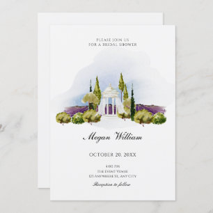 Invitación Decoración del jardín ducha de novia