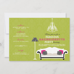 Invitación Decoración elegante estilo cebra invite (lima)