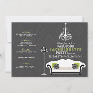 Invitación Decoración elegante estilo cebra invite (negro)