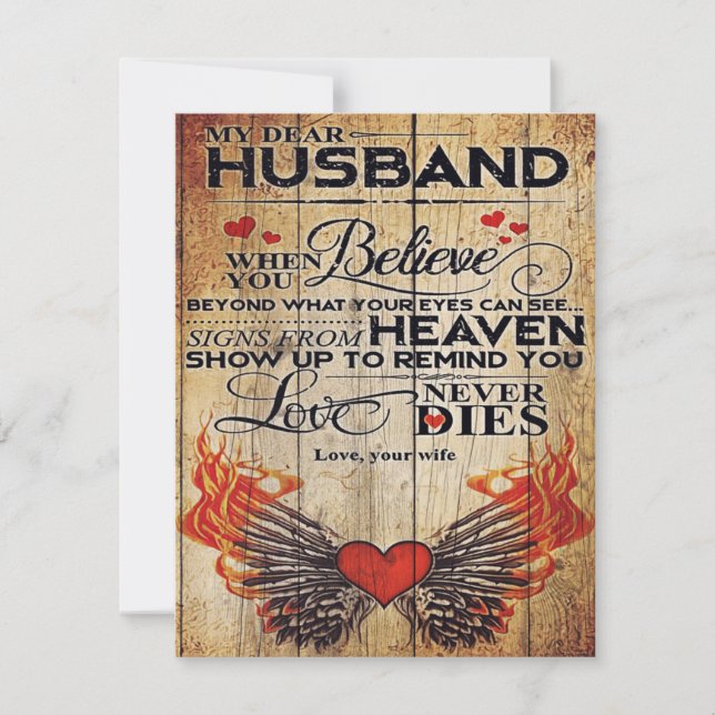 Invitación Decoración Familiar, Regalo para Mi Esposo (Anverso)
